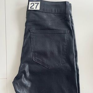 Gap size 27 slim sky high rise coated black Jean